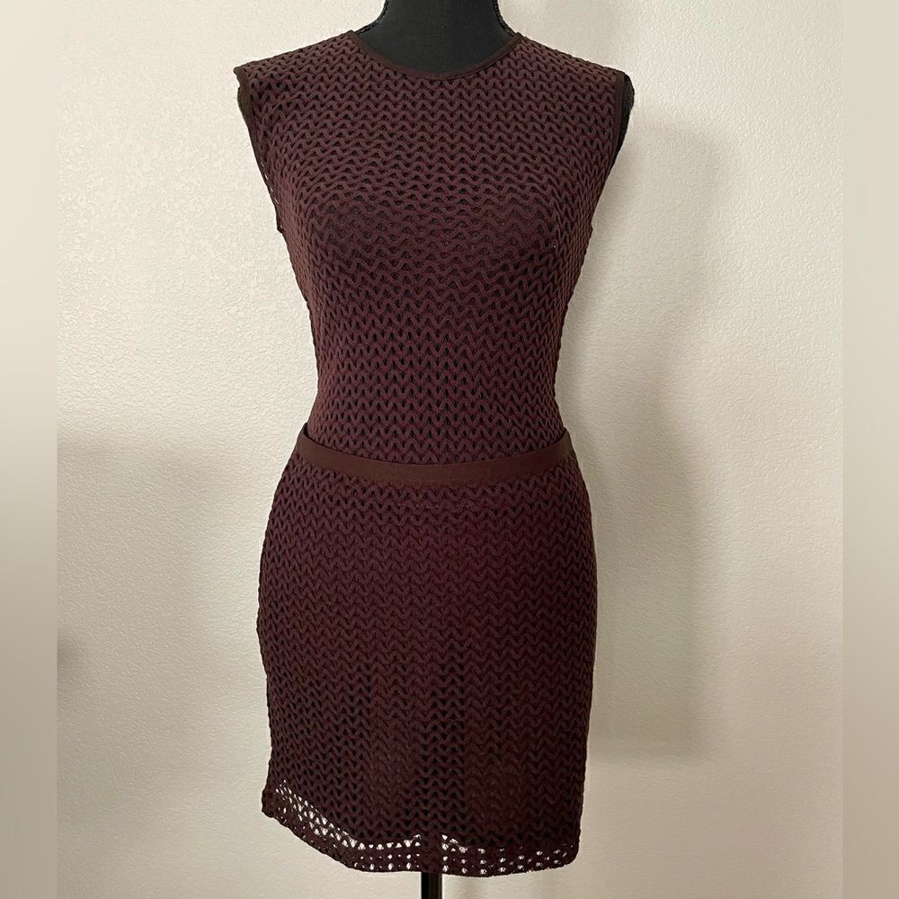 NWT Zara Perforated Bodysuit and Mini Skirt